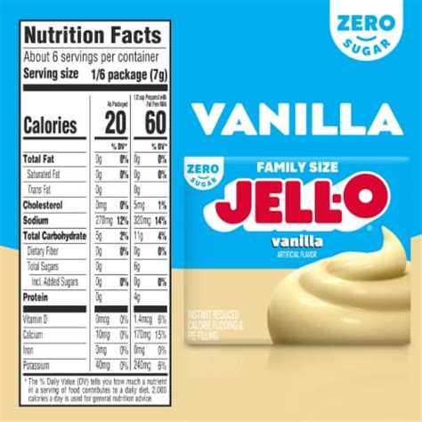 How many calories are in vanilla pudding - calories, carbs, nutrition