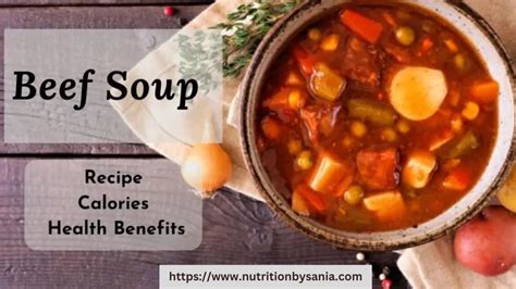 How many calories are in vegetable beef soup - calories, carbs, nutrition