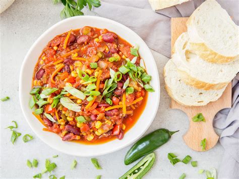 How many calories are in vegetable chili - calories, carbs, nutrition