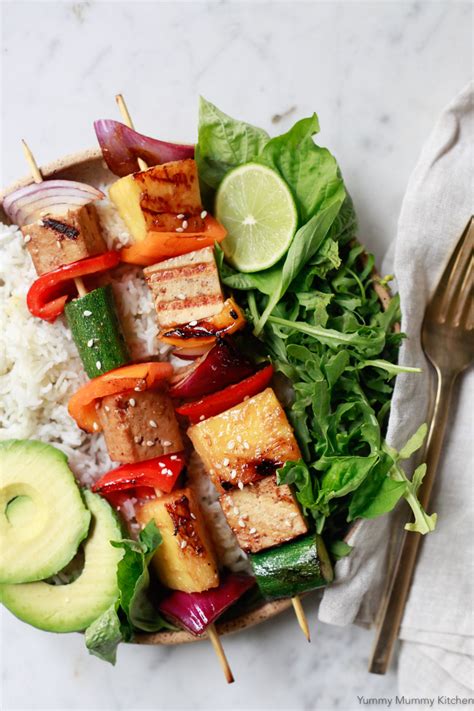 How many calories are in vegetable kabob with tofu - calories, carbs, nutrition