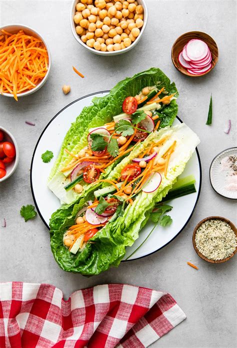 How many calories are in vegetarian lettuce wrap - calories, carbs, nutrition