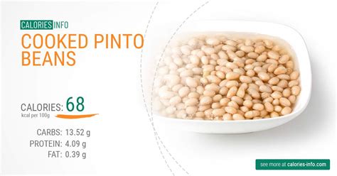 How many calories are in vegetarian pinto beans - calories, carbs, nutrition