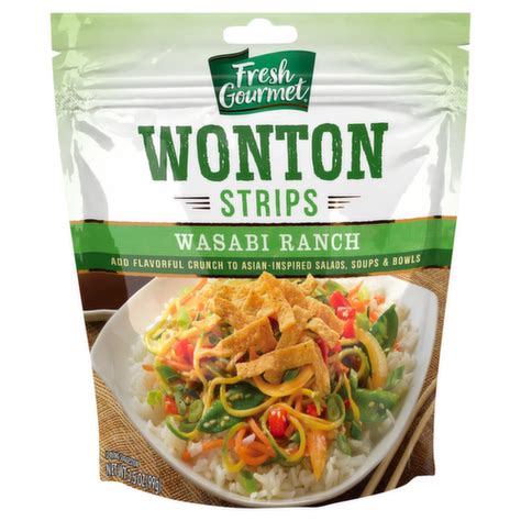 How many calories are in wasabi ranch wonton strips - calories, carbs, nutrition