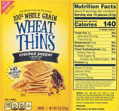 How many calories are in wheat crackers - calories, carbs, nutrition