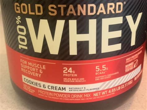 How many calories are in whey protein cookies n' cream - calories, carbs, nutrition