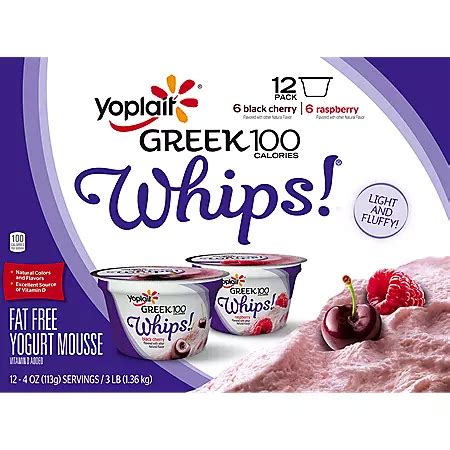 How many calories are in whips yogurt - calories, carbs, nutrition