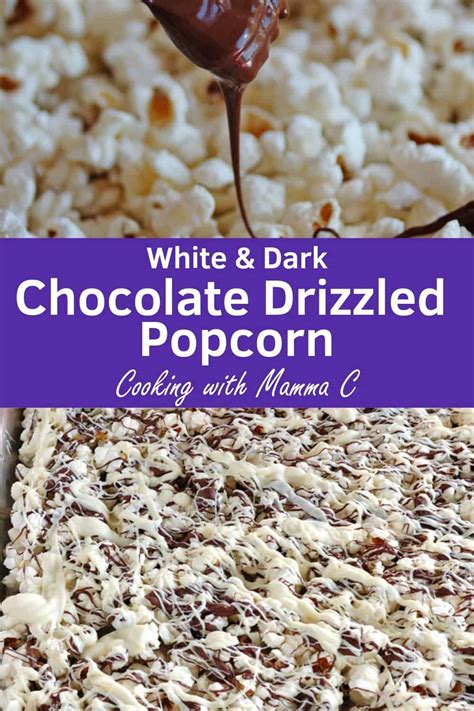 How many calories are in white and dark chocolate drizzled popcorn - calories, carbs, nutrition