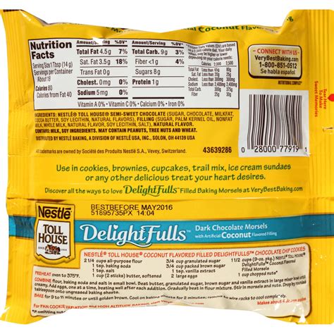 How many calories are in white chocolate chips - calories, carbs, nutrition