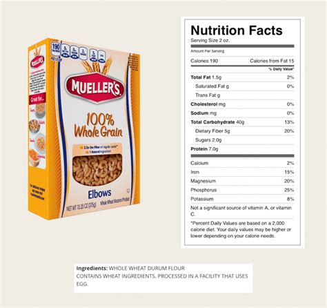 How many calories are in whole wheat elbows - calories, carbs, nutrition