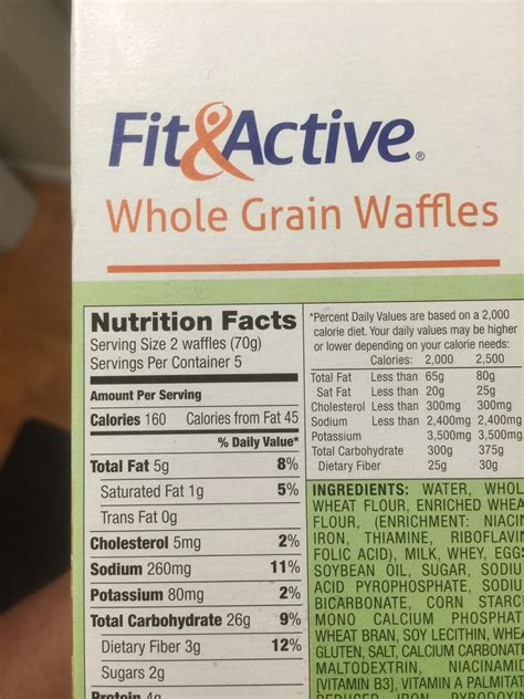 How many calories are in whole wheat waffles - calories, carbs, nutrition