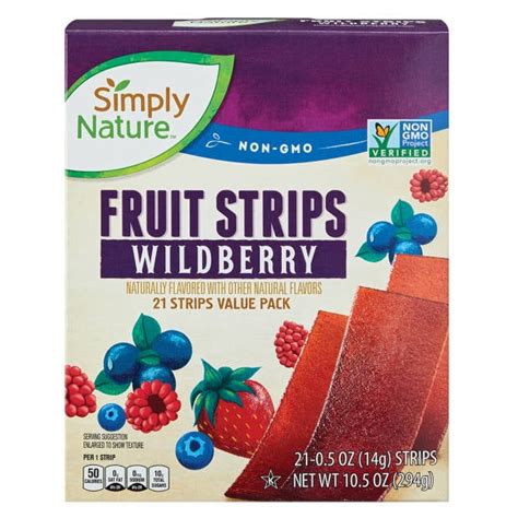 How many calories are in wild berry fruit strip - calories, carbs, nutrition