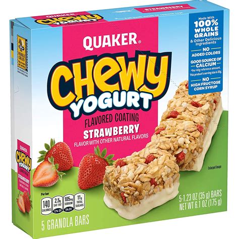 How many calories are in yogurt chewy granola bar.- strawberry - calories, carbs, nutrition