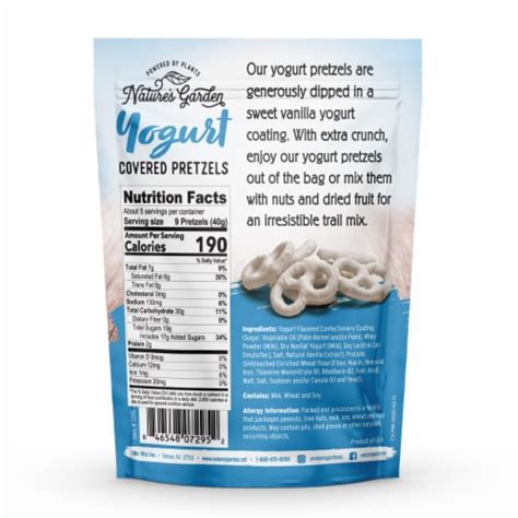 How many calories are in yogurt covered pretzels - calories, carbs, nutrition