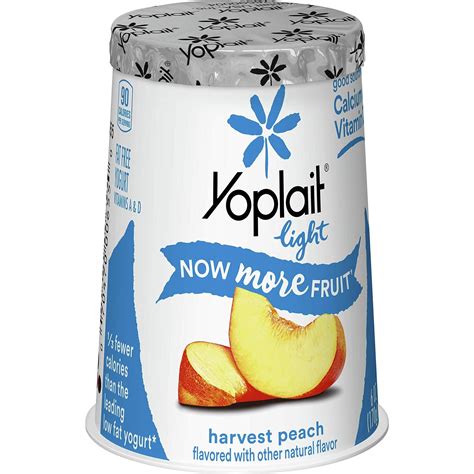 How many calories are in yoplait fat free harvest peach yogurt - calories, carbs, nutrition