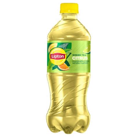 How many carbs are in 100% natural lipton iced green tea with lemon, bottle, 20oz - calories, carbs, nutrition