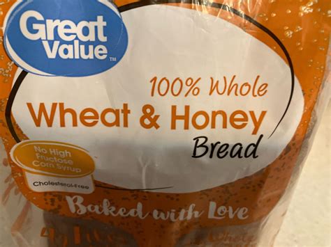 How many carbs are in 100% whole wheat with honey - calories, carbs, nutrition