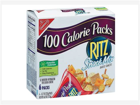 How many carbs are in 100 cal ritz snack mix - calories, carbs, nutrition