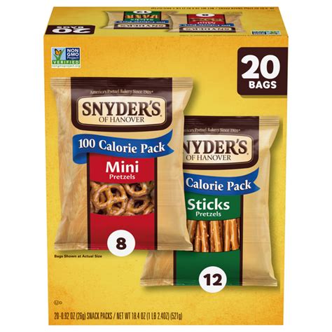 How many carbs are in 100 calorie packs mini - calories, carbs, nutrition