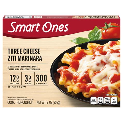 How many carbs are in 3 cheese ziti marinara - calories, carbs, nutrition