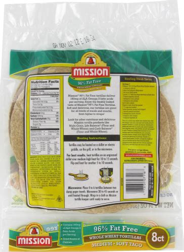 How many carbs are in 96% fat free tortilla - calories, carbs, nutrition