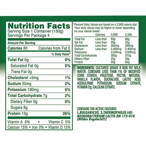 How many carbs are in activia greek - calories, carbs, nutrition