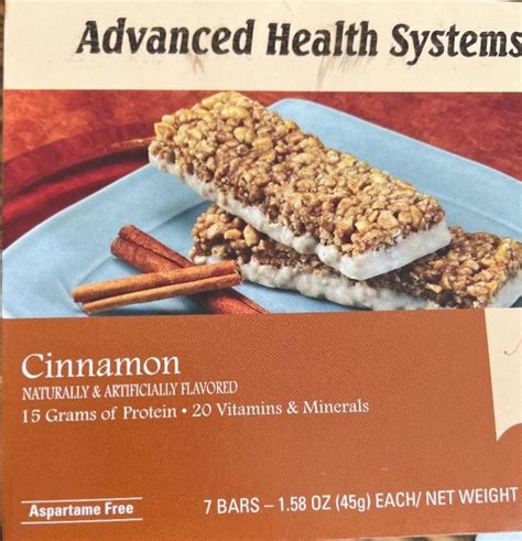 How many carbs are in advanced health systems protein bar - calories, carbs, nutrition