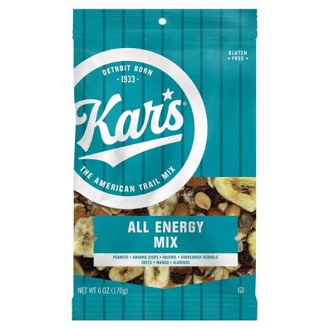 How many carbs are in all energy trail mix - calories, carbs, nutrition