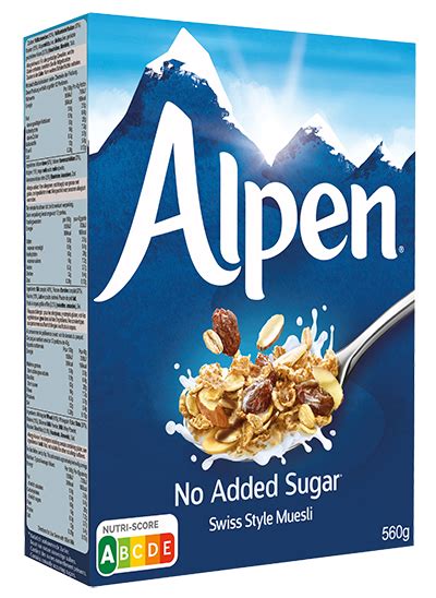 How many carbs are in alpen breakfast cereal with no added sugar - calories, carbs, nutrition