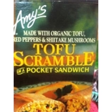 How many carbs are in amy's tofu scramble pocket sandwich - calories, carbs, nutrition