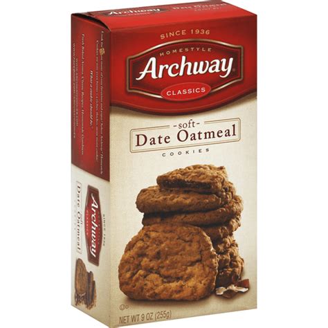 How many carbs are in archway home style cookies, date filled oatmeal - calories, carbs, nutrition