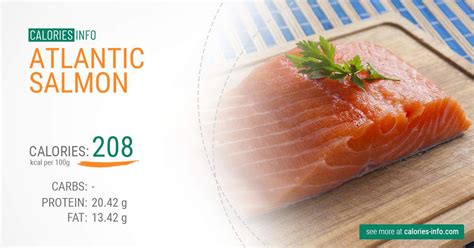 How many carbs are in atlantic salmon - calories, carbs, nutrition