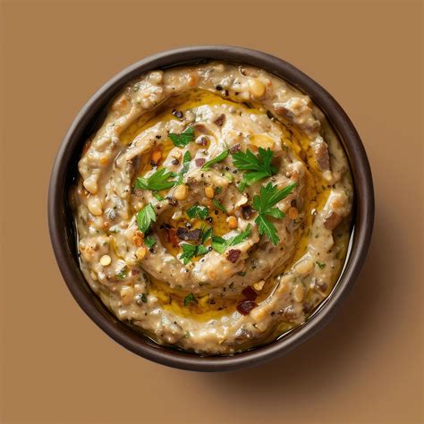 How many carbs are in baba ghanoush, with olive oil - calories, carbs, nutrition