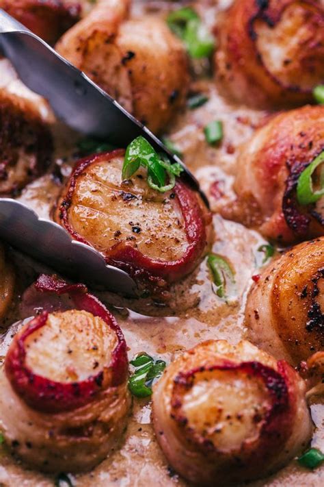 How many carbs are in bacon wrapped scallop mac and cheese - calories, carbs, nutrition