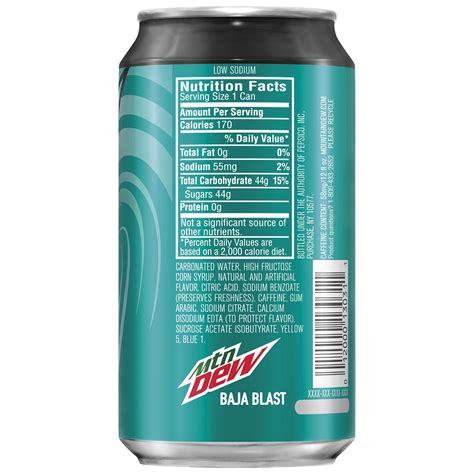 How many carbs are in baja blast - calories, carbs, nutrition