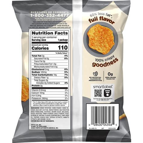 How many carbs are in baked bbq chips - calories, carbs, nutrition