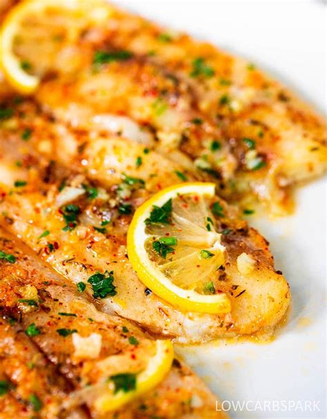 How many carbs are in baked tilapia with anchovy lemon butter - calories, carbs, nutrition