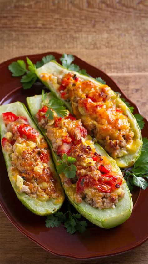 How many carbs are in barley and zucchini stuffed peppers - calories, carbs, nutrition