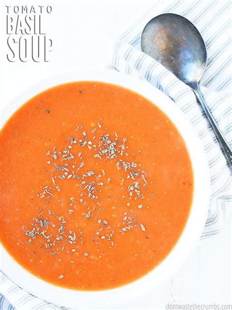 How many carbs are in basil tomato soup - calories, carbs, nutrition