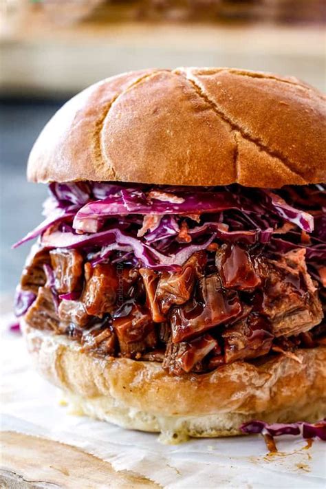 How many carbs are in bbq jerk beef brisket sandwich - calories, carbs, nutrition