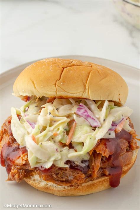 How many carbs are in bbq pork sandwich with cole slaw - calories, carbs, nutrition