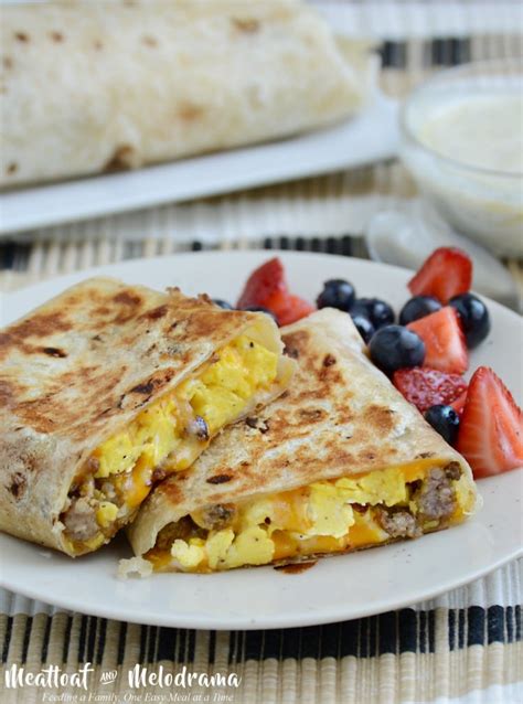 How many carbs are in bean sausage breakfast burrito - calories, carbs, nutrition