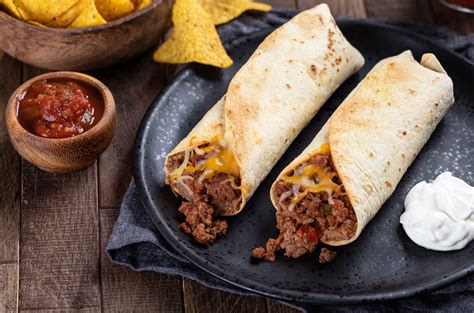 How many carbs are in beef cheese and bean burrito - calories, carbs, nutrition