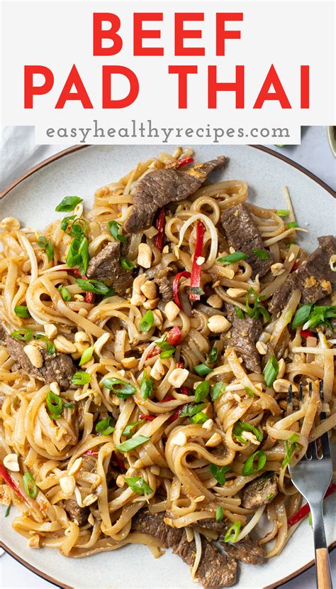 How many carbs are in beef pad thai - calories, carbs, nutrition