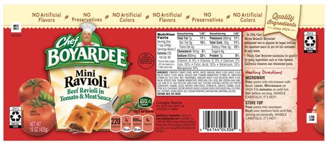 How many carbs are in beef ravioli - calories, carbs, nutrition