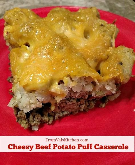 How many carbs are in beef tater puff casserole - calories, carbs, nutrition