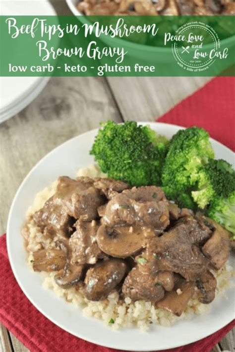 How many carbs are in beef tips with mushroom sauce - calories, carbs, nutrition