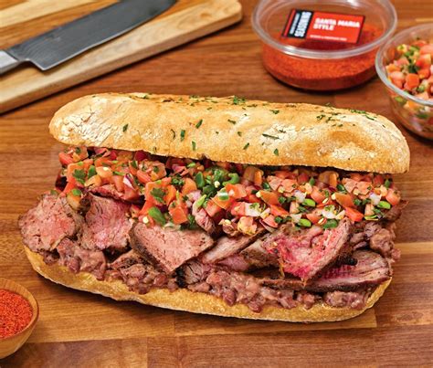 How many carbs are in beef tri tip santa maria pico rustic bread - calories, carbs, nutrition