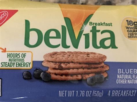 How many carbs are in belvita breakfast biscuit - calories, carbs, nutrition