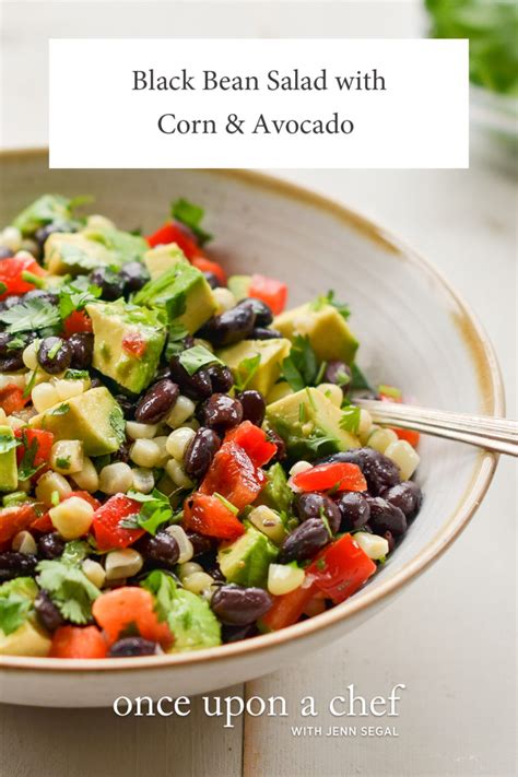 How many carbs are in black bean salad w/avocado-lime - calories, carbs, nutrition