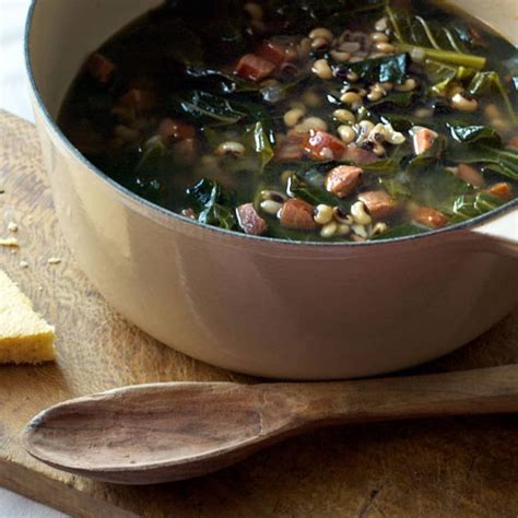 How many carbs are in black eyed pea soup with andouille and collards - calories, carbs, nutrition